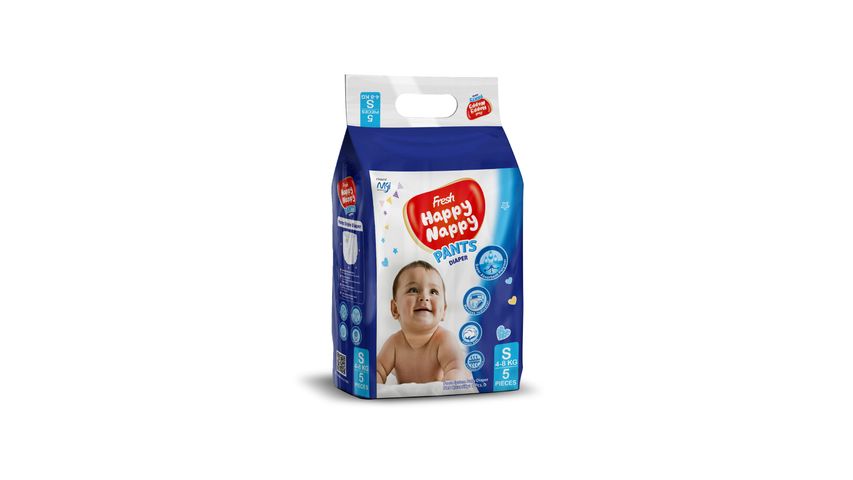 Fresh Happy Nappy Pants Diaper 4-8kg S 5 Pieces