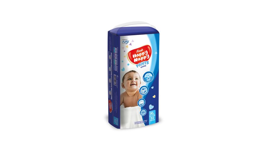 Fresh Happy Nappy Pants  Diaper 12-17kg XL 32 Pieces