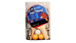 Pro Young Full Table Tennis Set Of Bat Net Net Hanger Ball 1 Packet