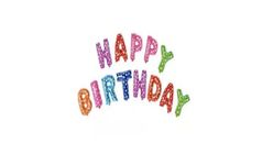 Happy Birthday Foil Balloon Polka Dot Mixed Color 13 Letters 1 Set