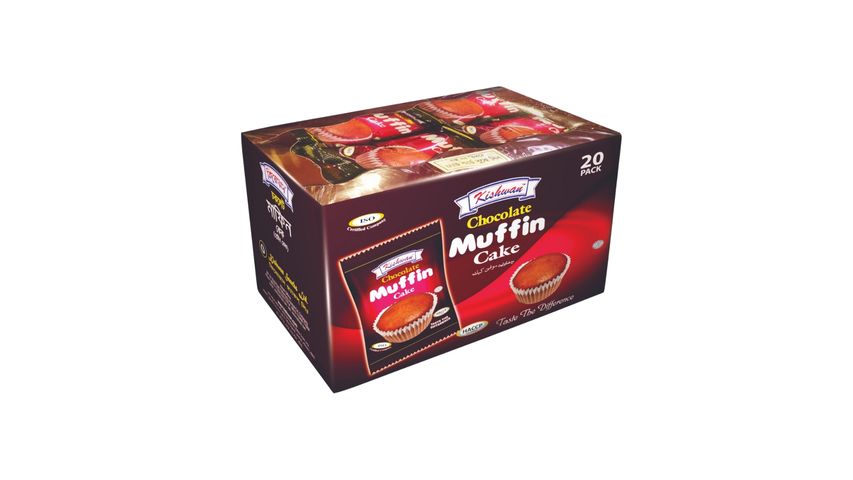 Kishwan Chocolate Muffin Cake 20 Pieces Box 360g -+ 40g