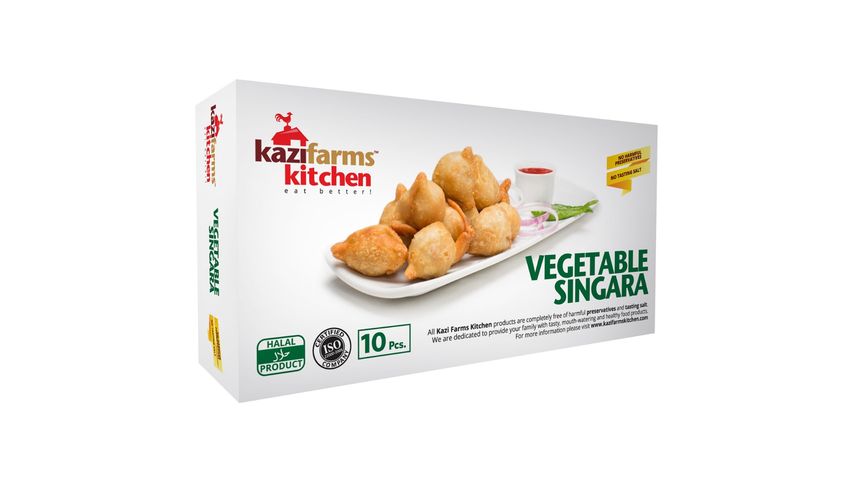Kazi Farms Kitchen Vegetable Singara (10 Pieces) 300g