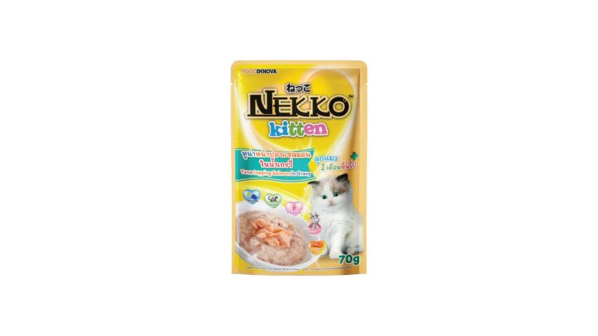 Nekko Kitten Tuna Topping Salmon In Gravy 70g