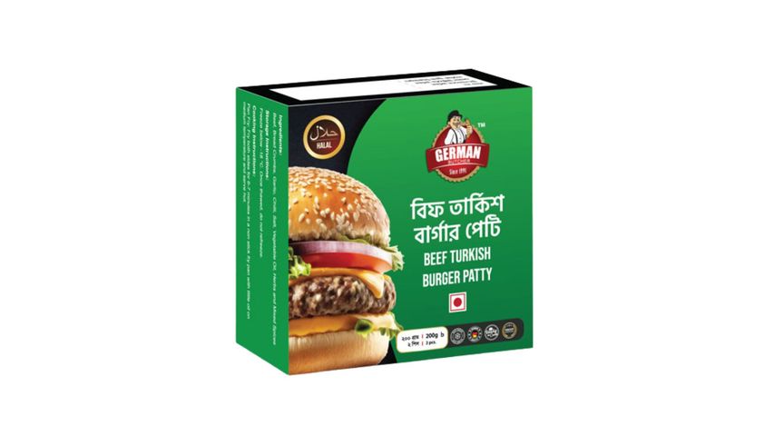 German Butcher Beef Turkish Burger Patty 200g