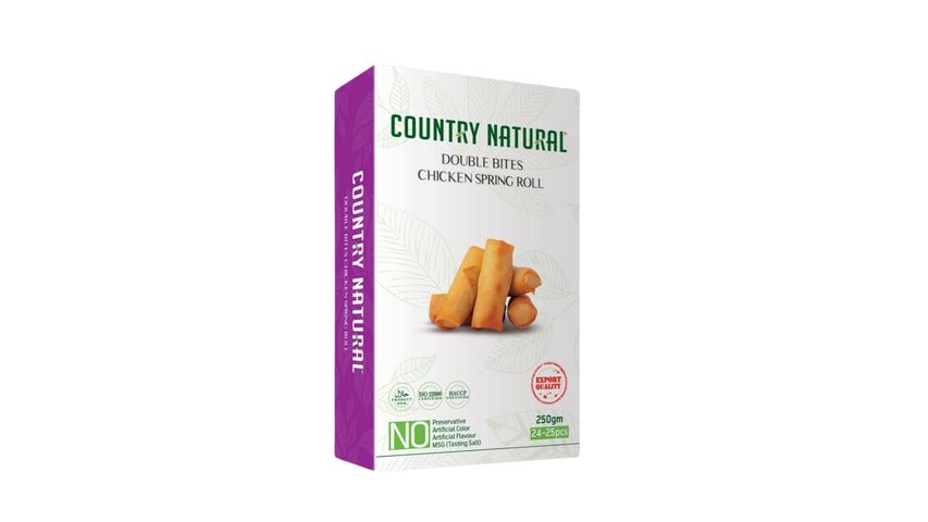 Country Natural Double Bites Chicken Spring Roll (24 Pieces ± 1 Pieces) 250g