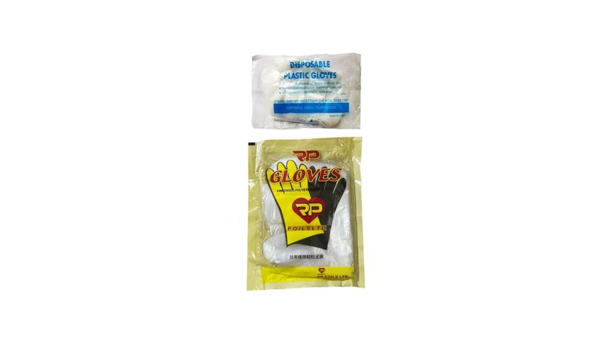 Disposable Plastic Gloves Assorted 100 Pieces