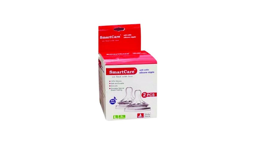 Smart Care Wide Neck Silicon Nipple 2pcs