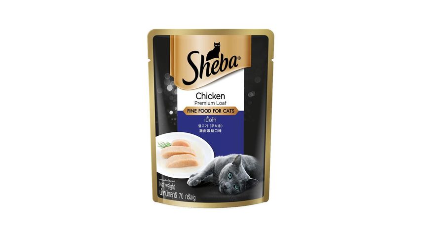 Sheba Adult Chicken Premium Loaf Cat Food 70g
