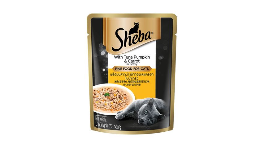 Sheba Tuna Pumpkin & Carrot In Gravy Cat Food 70g