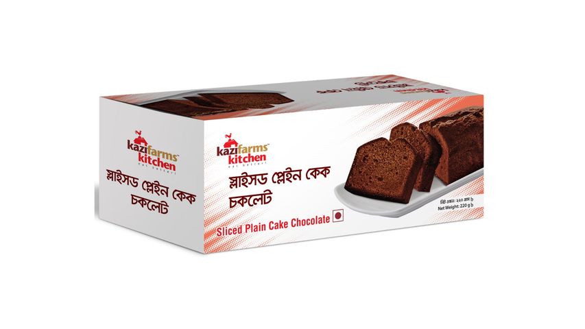 Kazi Farms Kitchen Sliced Plain Cake Chocolate 200g