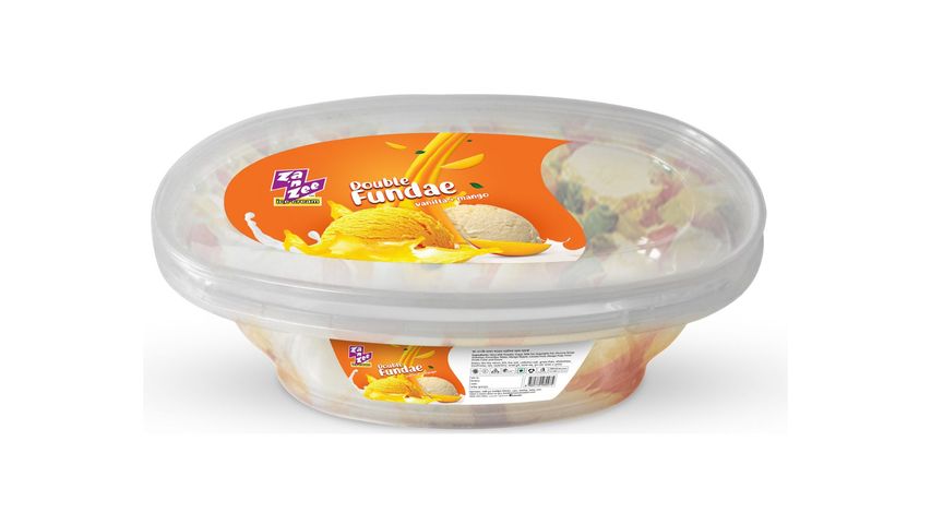 Za 'n Zee Double Fundae Vanilla & Mango Ice Cream 500ml