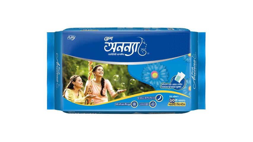 Fresh Anonna Sanitary Napkin Panty System Pads 10 Pieces