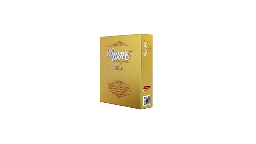 Amore Luxury Condom Gold 3Pcs