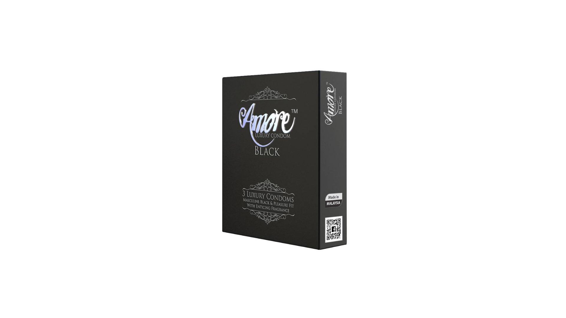 Amore Luxury Condom Black 3pcs