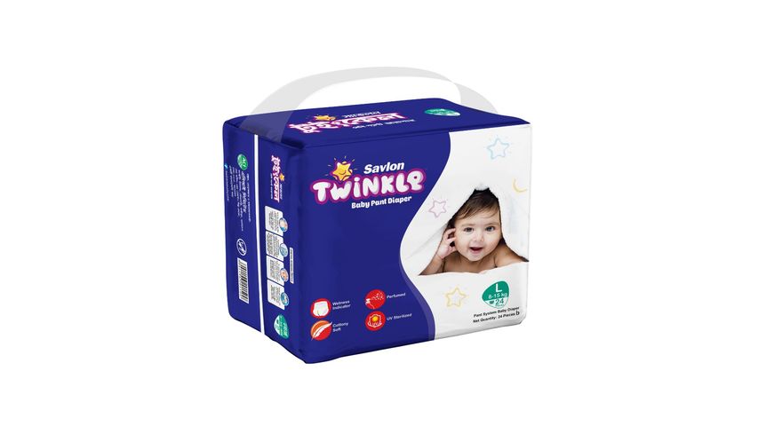 Savlon Twinkle Baby Pant Diaper Large 24 Pieces