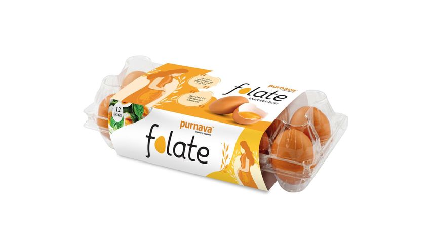 Purnava Folate Enriched Eggs 12 Pieces