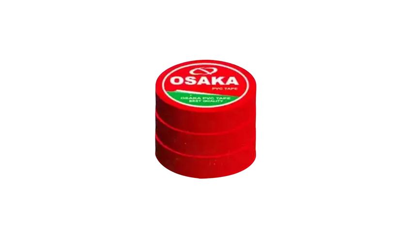Osaka Pvc Tape Red 18mm 3 Pieces
