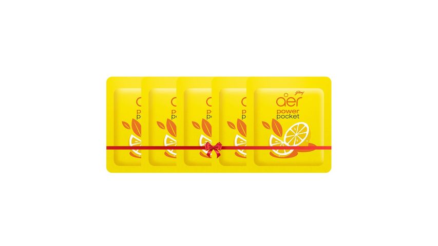 (Buy 4 & Get 1 Free) Aer Power Pocket Bathroom Freshener Tangy Delight 10g