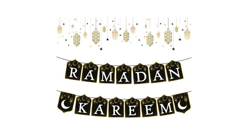 Ramadan Mubarak Card Banner Assorted 1 Piece