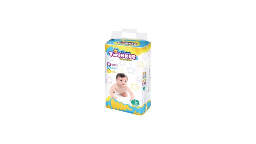 Savlon Twinkle Baby Belt Diaper 7-18kg Large 36 Pieces