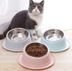 Cats And Dogs Food Bowl Stainless With Plastic 22cm 1 Piece