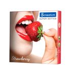 Sensation Strawberry Dotted Condom - 3 Pieces | 1 packet - 1140100460