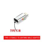 USB Type C Female To Lightning Male Adapter 1 Unit