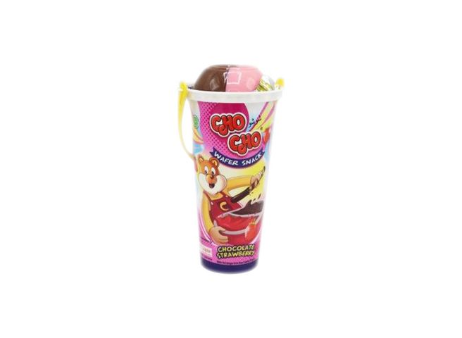 Chocho Wafer Snack Chocolate Strawberry 35g -+ 5g