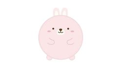 Miniso Animal Series Round Sponge Seat Cushion Bunny 1pc