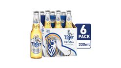 Tiger Crystal Lager Beer Bottle 330Mlx6'S