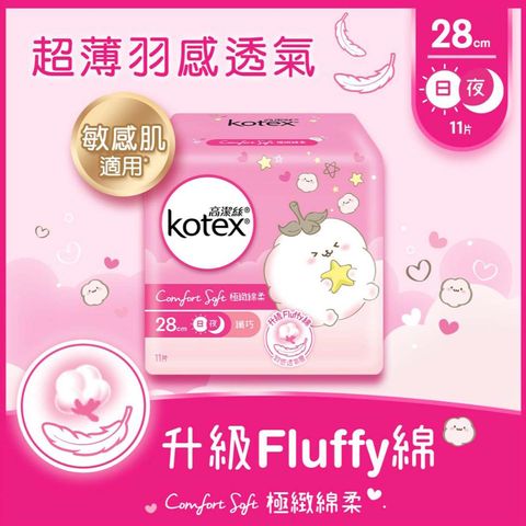 Kotex Comfort Soft Slim Day / Overnight 28cm 11 Pieces