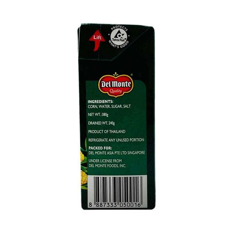 Del Monte Tetra Packs Whole Kernel Corn 380g