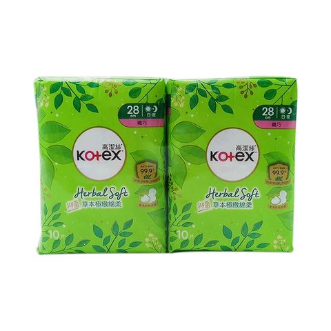 Kotex Herbal Soft Slim-wing 28cm (Twin Pack) 2 x 10Pieces