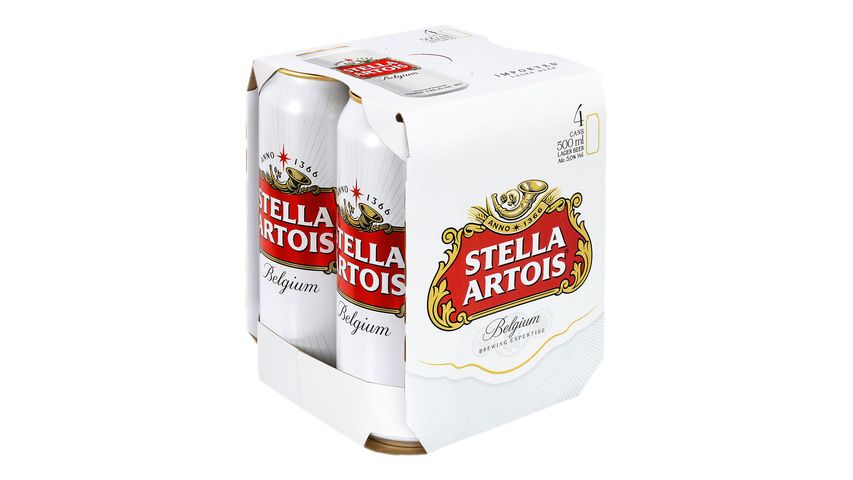 Stella Artois King Can Beer 500ml x4