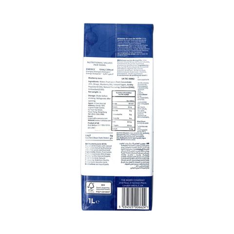 The Berry Company Blueberry Juice Drink 1L