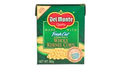 Del Monte Tetra Packs Whole Kernel Corn 380g