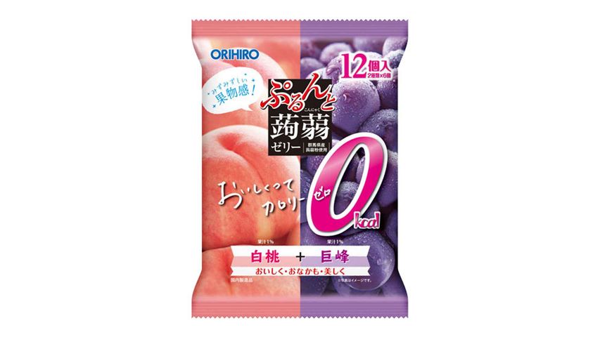 Orihiro Peach and Grape Konjac Jelly [Parallel Import] 216g