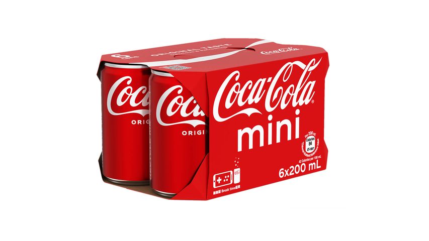 Coca-cola Coke 200ml x 6(The new and old packaging will be shipped out randomly)