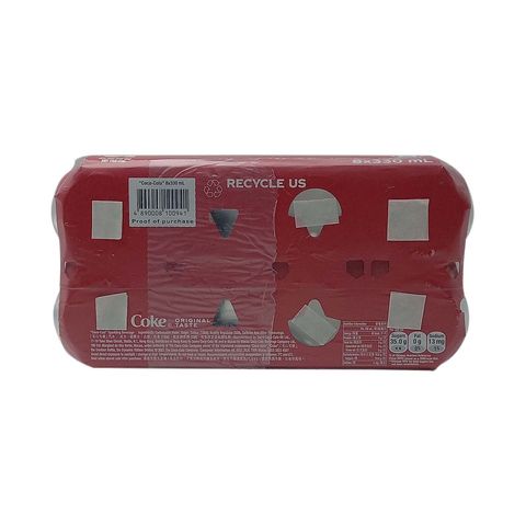 Coca-cola - Coke 330ml x 8 (The new and old packaging will be shipped out randomly)