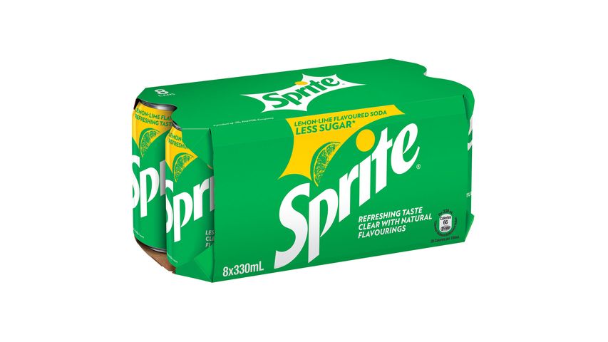 Sprite - Lemon-Lime Flavoured Soda 330ml x 8 (The new and old packaging will be shipped out randomly)