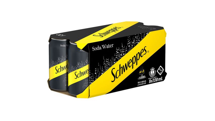 Schweppes Soda Water Can 8pcs x 330ml
