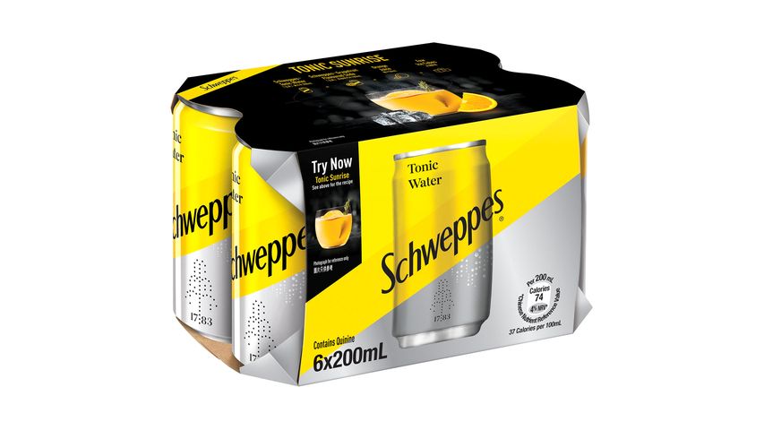 Schweppes Tonic Water Mini 200ml x 6