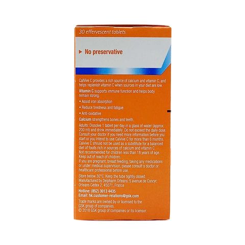 Calvive Vitamin Orange 30 Pieces