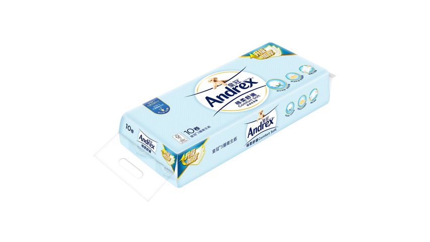 Andrex Comfort Soft Bath Tissue 10 Rolls Packs