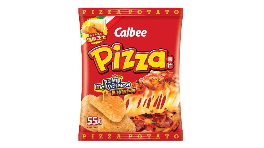 Calbee Spicy Pizza Flavour Potato Chips 55g