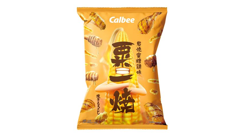 Calbee Grill A Corn Roasted Honey Chicken Flavoured 80g (The new and old packaging will be shipped out randomly)