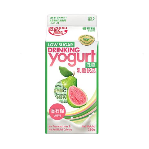 Kowloon Dairy Low Sugar Drinking Yogurt Guava 220g