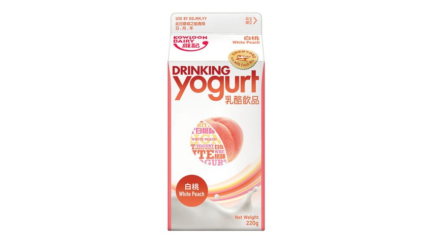 Kowloon Dairy Drinking Yogurt White Peach 220g
