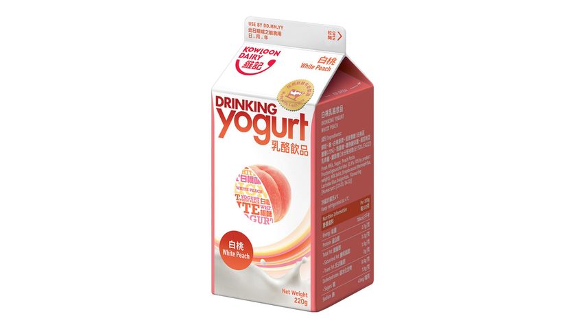 Kowloon Dairy Drinking Yogurt White Peach 220g