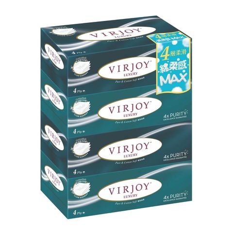 Virjoy Luxury 4 Ply Box Facial Tissue 4 Boxes